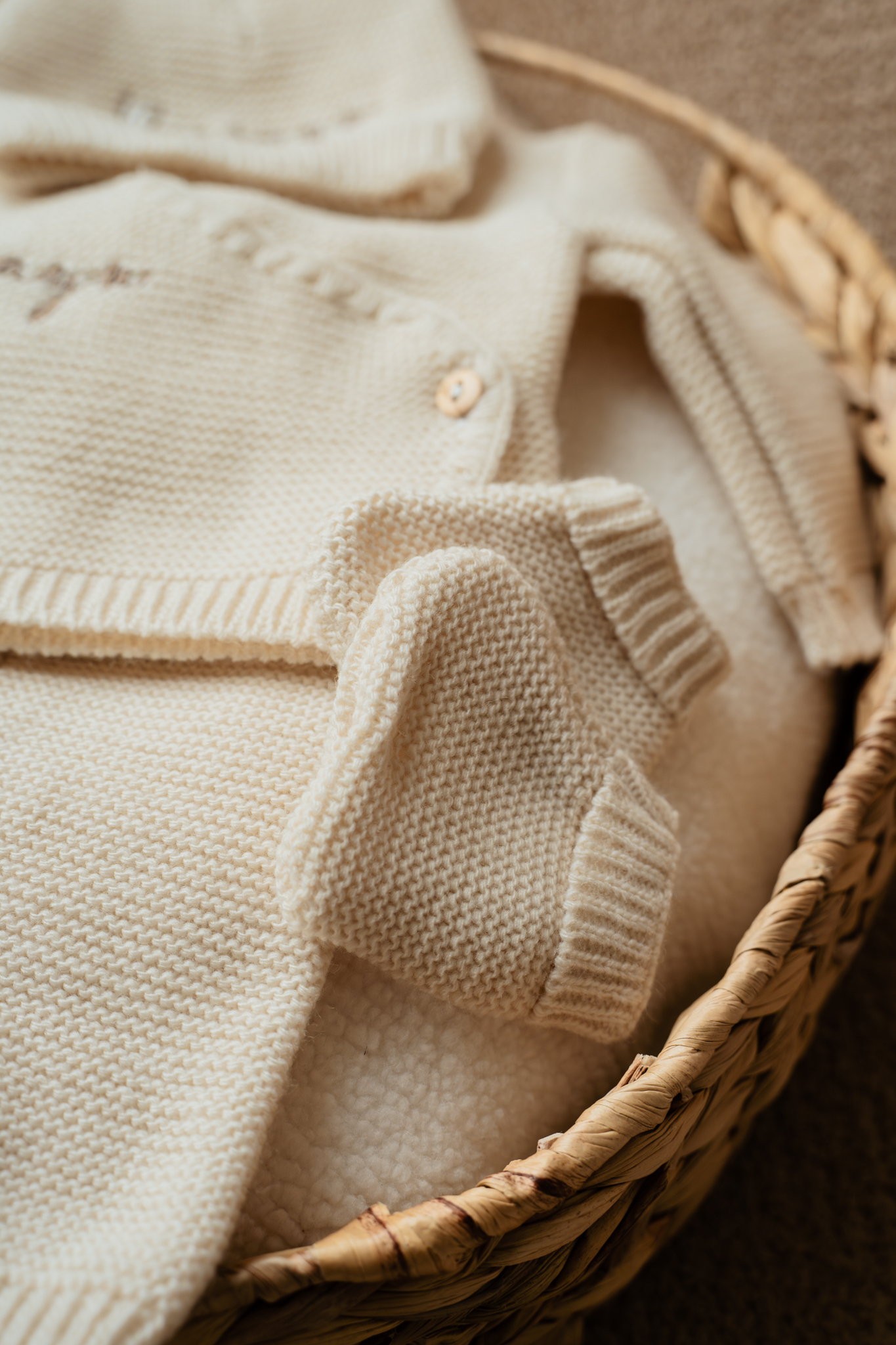 ensemble naissance en maille – 3 pièces