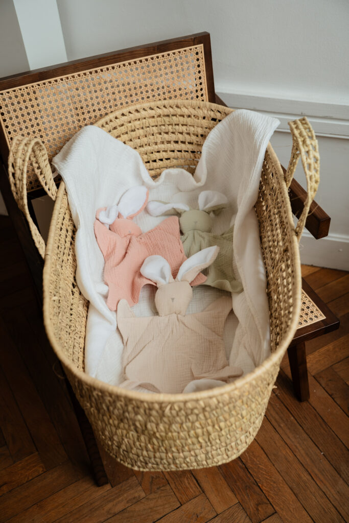 doudou en gaze de coton doublé (sans yeux)
