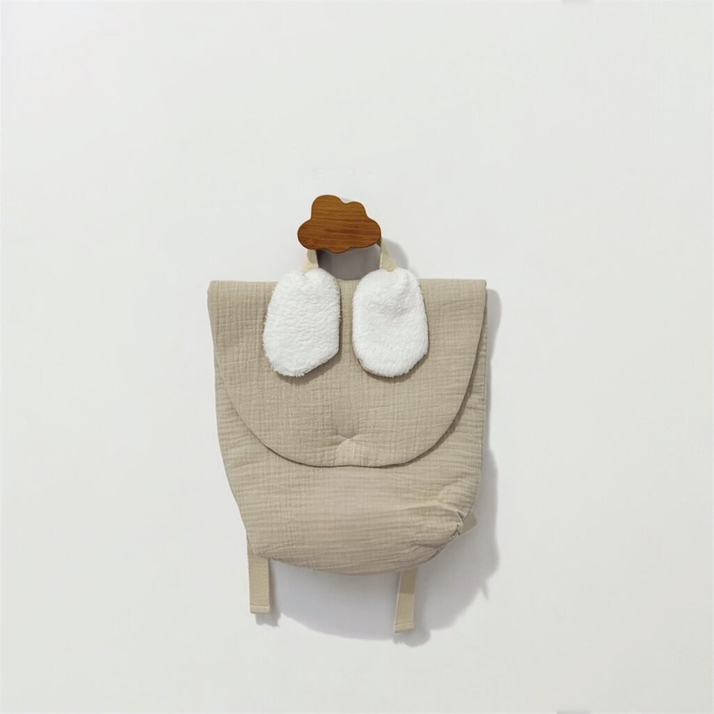 sac à dos lapin en gaze de coton