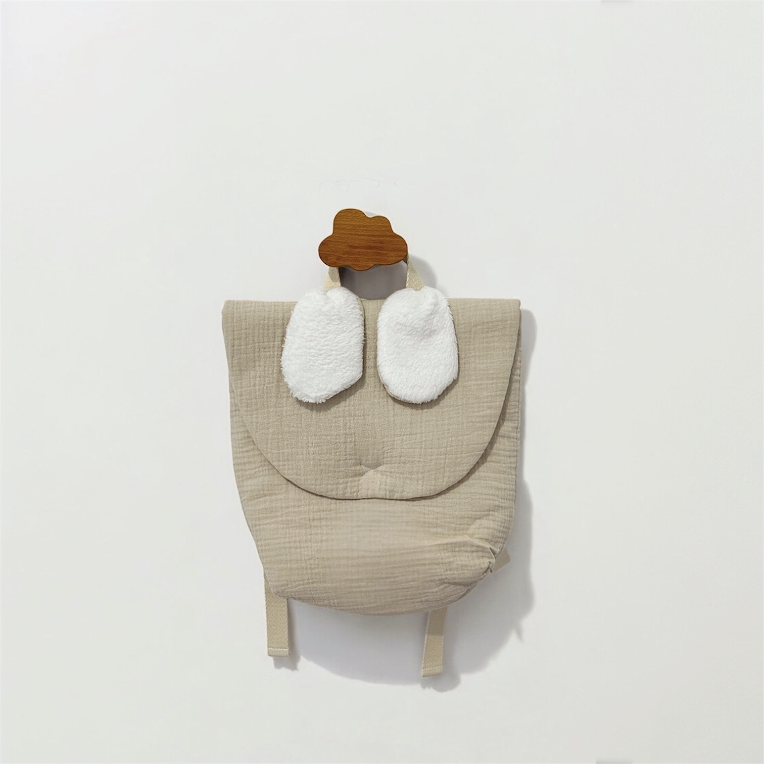 sac à dos lapin en gaze de coton